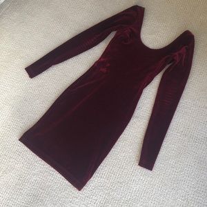 American Apparel Red Velvet mini dress